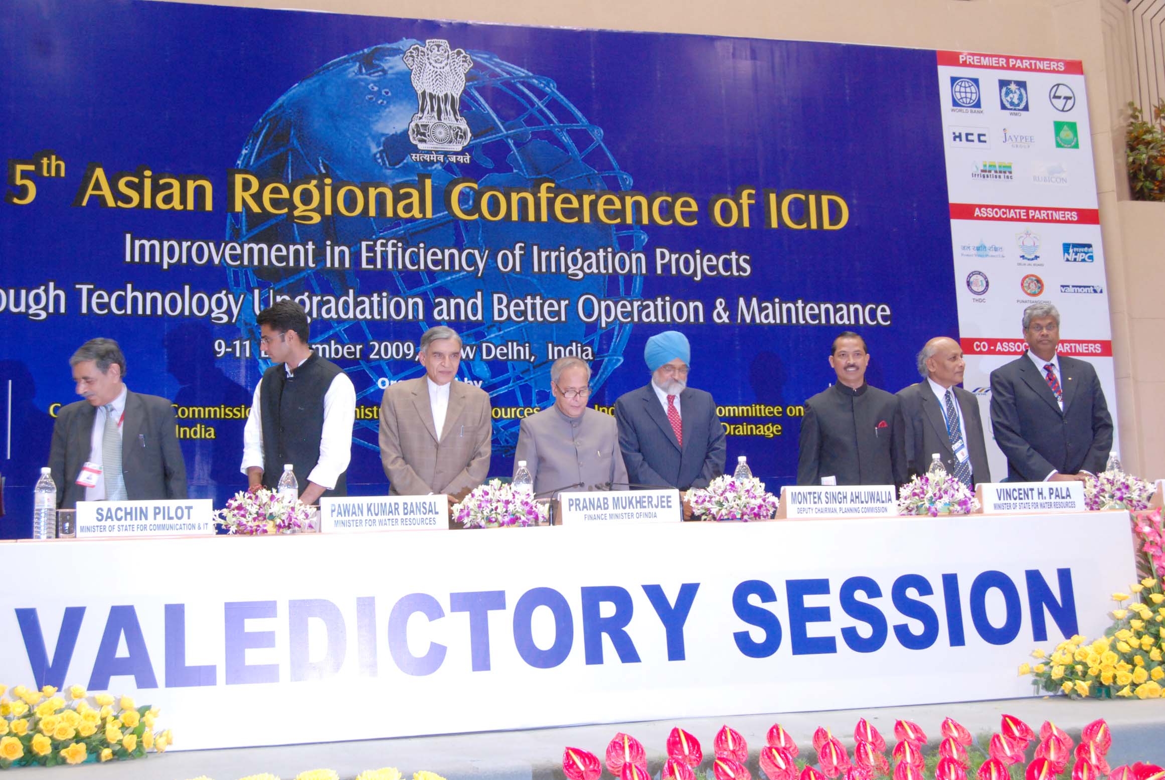 Dignitaries attending the 5th Asian Regional Conference, New Delhi, 2009